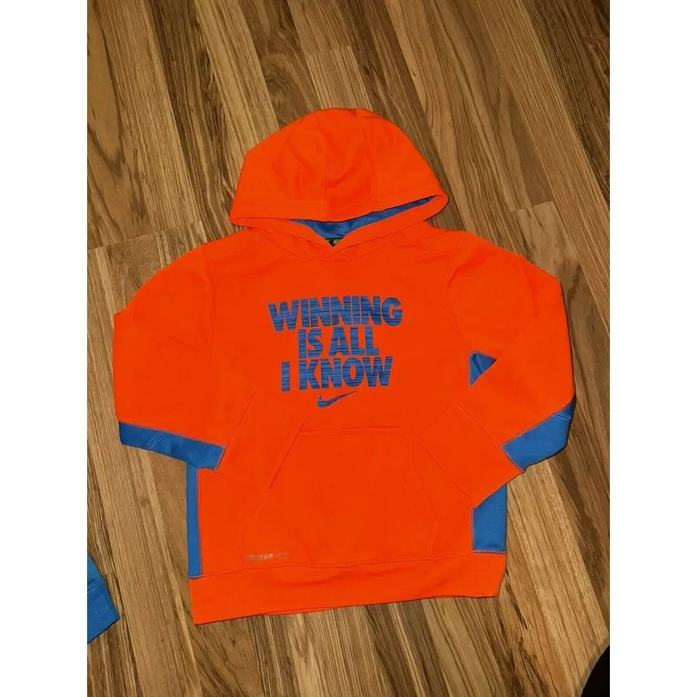Nike Hoodie Hooded Sweatshirt Dri-fit Boys Sz 7 Lot Of 2 EUC Therma‎